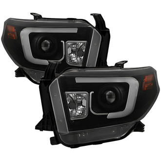 Spyder® - Signature Series Driver and Passenger Side Black/Smoke LED Light Tube Projector Headlights