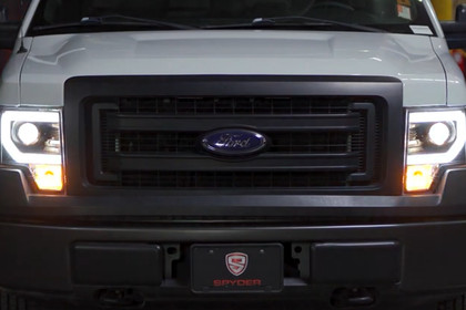 Spyder® - Switchback LED DRL Bar Projector Headlights for Ford F-150 Installation