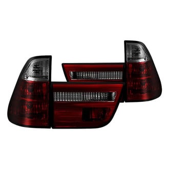 Spyder® - Driver and Passenger Side Chrome Red/Smoke Euro Tail Lights