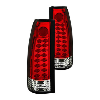 Spyder® - Driver and Passenger Side Chrome/Red LED Tail Lights