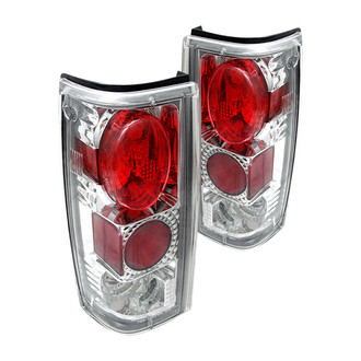 Spyder® - Driver and Passenger Side Chrome/Red Euro Tail Lights