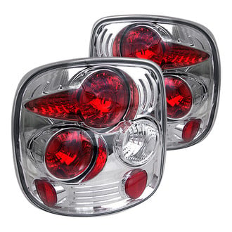 Spyder® - Driver and Passenger Side Chrome/Red Euro Tail Lights
