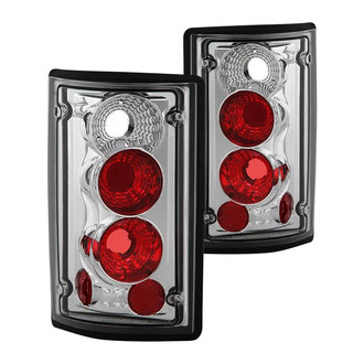 Spyder® - Driver and Passenger Side Chrome/Red Euro Tail Lights