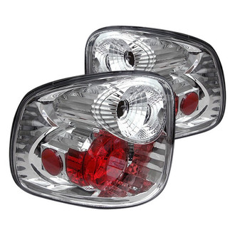 Spyder® - Driver and Passenger Side Chrome/Red Euro Tail Lights