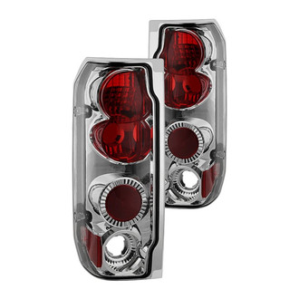 Spyder® - Driver and Passenger Side Chrome/Red Euro Tail Lights