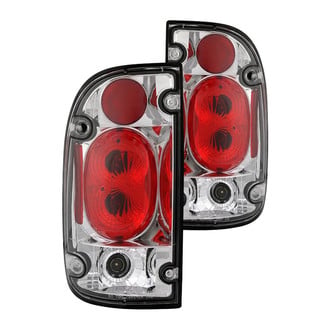 Spyder® - Driver and Passenger Side Chrome/Red Euro Tail Lights