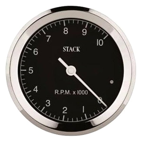 Stack® - Classic 80mm Tachometer Gauge, Black, 0-12K RPM