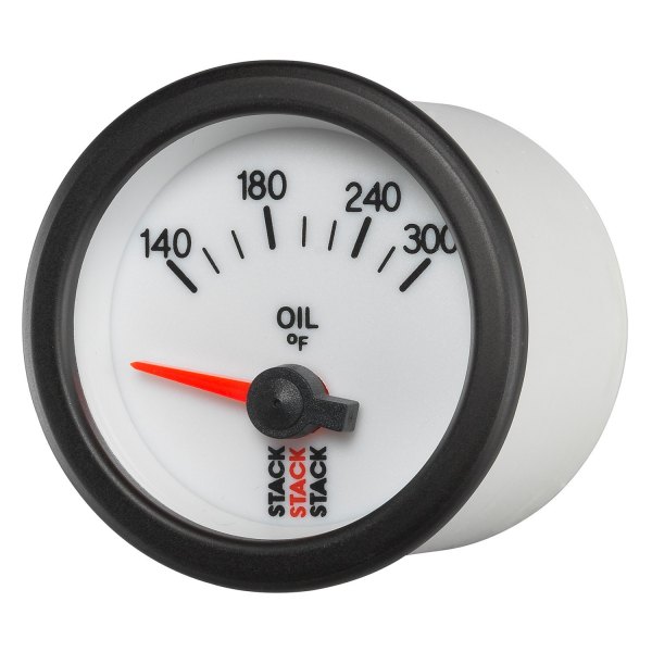 Stack® - Electric 52mm Oil Temperature Gauge, White, 140-300 F