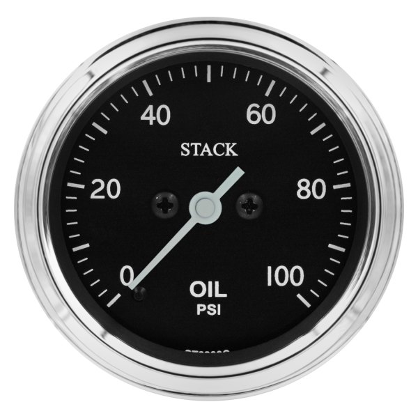 Stack® - Professional Stepper Motor Classic 52mm Oil Pressure Gauge, 0-100 PSI