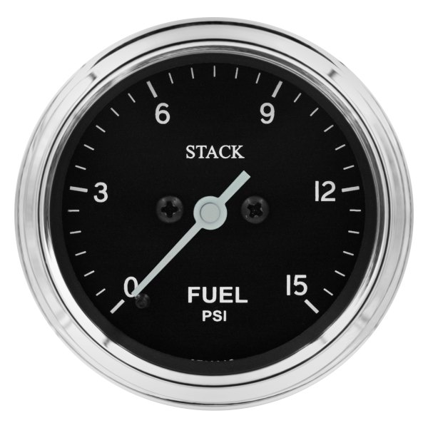Stack® - Professional Stepper Motor Classic 52mm Fuel Pressure Gauge, 0-15 PSI