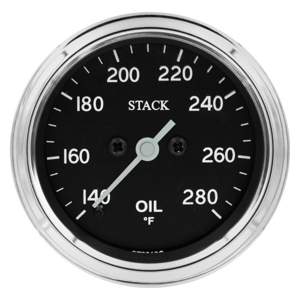 Stack® - Professional Stepper Motor Classic 52mm Oil Temperature Gauge, 140-280 F