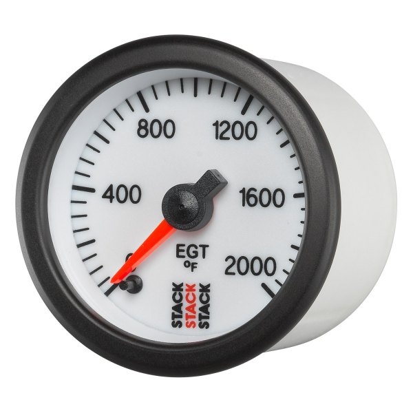 Stack® - Professional Stepper Motor 52mm Exhaust Gas Temperature Gauge, White, 2000 F