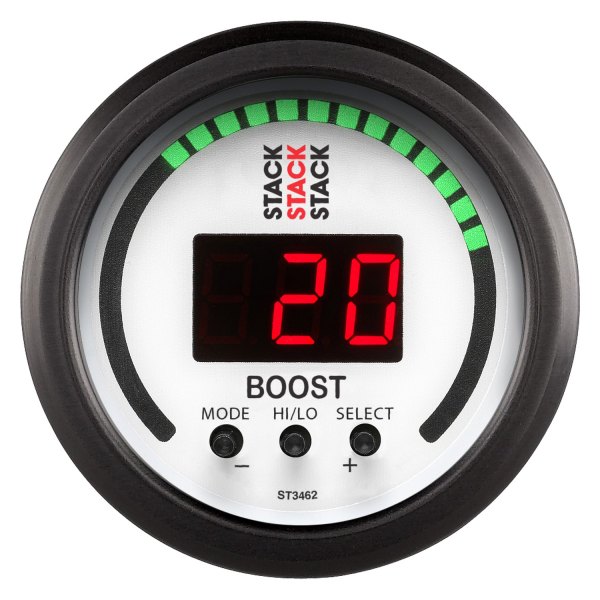 Stack® - 52mm Boost Controller, White, 1 to +2 BAR