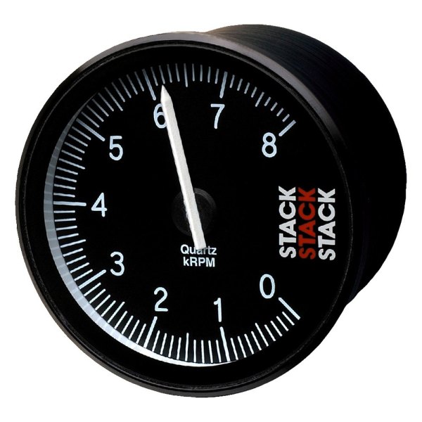 Stack® - Professional Series 125mm Tachometer Gauge, Black, 0-8K RPM