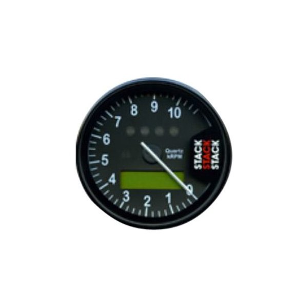  Stack® - Display Tachometer Gauge, Black, 0-10.75K RPM