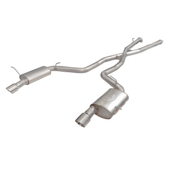 Stainless Works® - Redline Series™ 304 SS Cat-Back Exhaust System with Split Rear Exit