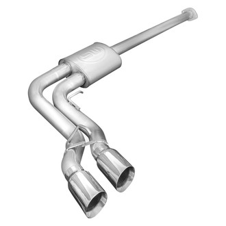 Stainless Works® - 304 SS Lightning Style Cat-Back Exhaust System with Dual Side Exit