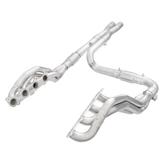 Stainless Works® - 304 SS Mill Long Tube High Flow Catted Exhaust Headers with Performance Connect X-Pipe