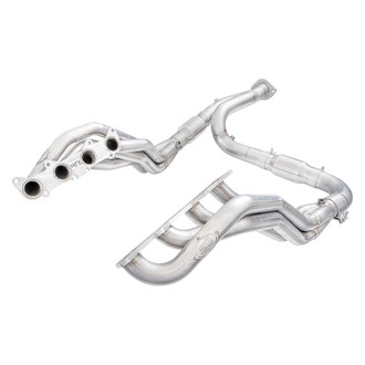 Stainless Works® - 304 SS Mill Long Tube High Flow Catted Exhaust Headers with Factory Connect Y-Pipe