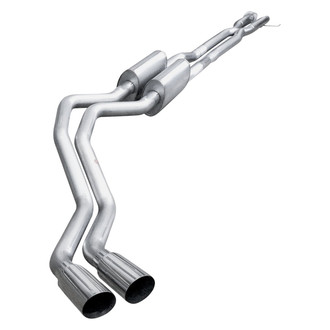 Stainless Works® - 304 SS Turbo S-Tube Cat-Back Exhaust System with Dual Side Exit