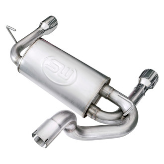 Stainless Works® - 304 SS Axle-Back Exhaust System with Split Rear Exit