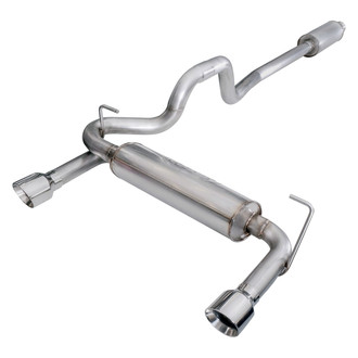 Stainless Works® - 304 SS Cat-Back Exhaust System with Split Rear Exit