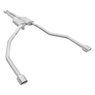 Stainless Works® - 304 SS Turbo S-Tube Dual Cat-Back Exhaust System with Split Rear Exit