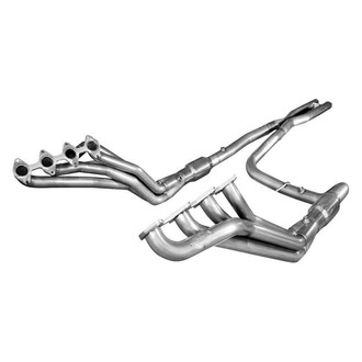 Stainless Works® - 304 SS Mill Long Tube High Flow Catted Exhaust Header Assembly with Performance Connect Off-Road X-Pipe