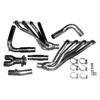 Stainless Works® - Stainless Steel Long Tube High Flow Catted Exhaust Header Assembly with Factory Connect Y-Pipe