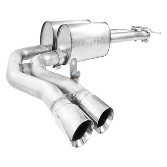Stainless Works® - 304 SS Turbo Chambered Header-Back Exhaust System with Dual Side Exit