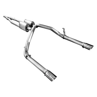 Stainless Works® - 304 SS Turbo Chambered Cat-Back Exhaust System with Split Rear Exit