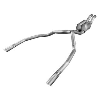 Stainless Works® - 304 SS Turbo S-Tube Dual Cat-Back Exhaust System with Split Rear Exit