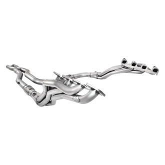 Stainless Works® - 304 SS Mill Long Tube High Flow Catted Exhaust Header Assembly with Performance Connect Off-Road X-Pipe