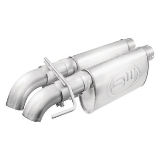 Stainless Works® - 304 SS Turbo Chambered Header-Back Exhaust System with Dual Rear Exit
