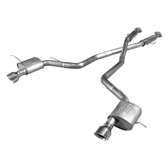 Stainless Works® - 304 SS Turbo Chambered Dual Cat-Back Exhaust System with Split Rear Exit