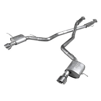 Stainless Works® - 304 SS Turbo S-Tube Dual Cat-Back Exhaust System with Split Rear Exit