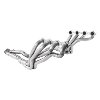 Stainless Works® - 304 SS Mill Long Tube High Flow Catted Exhaust Header Assembly with Factory Connect Y-Pipe