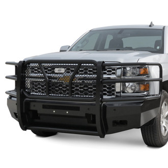 SteelCraft® - Elevation Series™ Full Width Black Front HD Bumper with Brush Guard