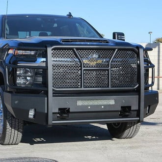 SteelCraft® - Elevation Series™ Full Width Black Front HD Bumper with Brush Guard