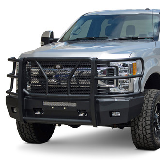 SteelCraft® - Elevation Series™ Full Width Black Front HD Bumper with Brush Guard