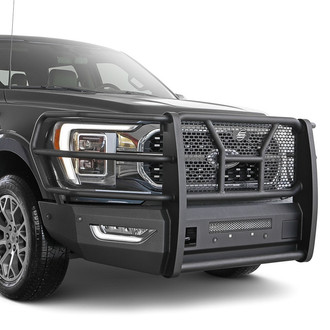 SteelCraft® - Elevation Series™ Full Width Black Front HD Bumper with Brush Guard