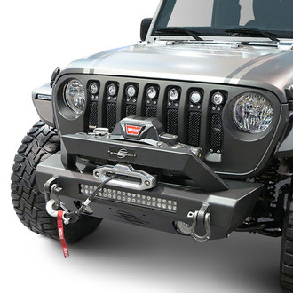 SteelCraft® - Stubby Black Front Winch HD Bumper