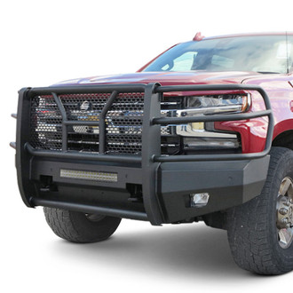 SteelCraft® - Elevation Series™ Full Width Black Front HD Bumper with Brush Guard
