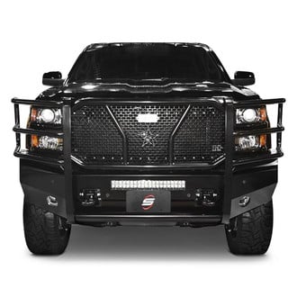 SteelCraft® - Elevation Series™ Full Width Black Front HD Bumper with Brush Guard
