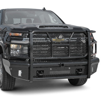 SteelCraft® - Full Width Front HD Bumper with Brush Guard and Hitch Receiver