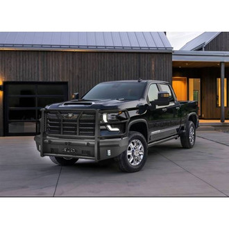 SteelCraft® - Full Width Front Winch HD Bumper with Brush Guard and Hitch Receiver