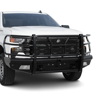 SteelCraft® - Full Width Front HD Bumper with Brush Guard and Hitch Receiver