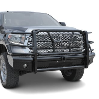 SteelCraft® - Full Width Front HD Bumper with Brush Guard and Hitch Receiver