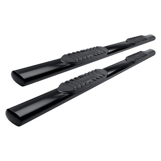 SteelCraft® - 5" Cab Length Black Oval Straight Side Bars
