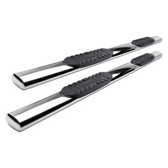 SteelCraft® - 5" Cab Length Polished Oval Straight Side Bars